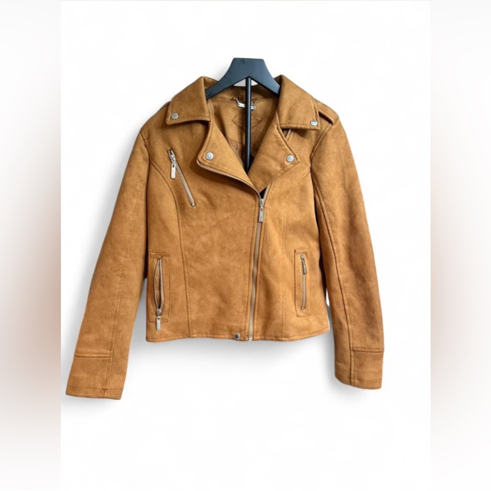 Jou Jou Women's Tan Leather Jacket